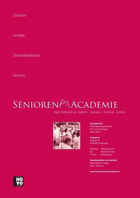 Programma Najaar 2012 - Senioren Academie