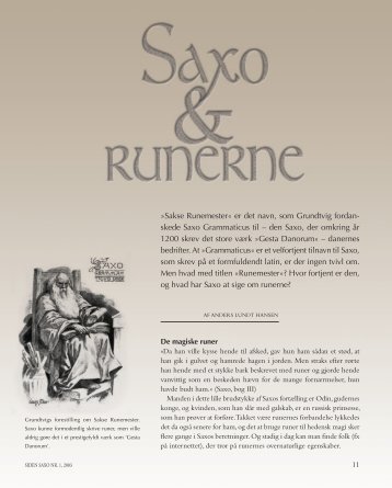 Sakse Runemester« er det navn, som Grundtvig fordan ... - Siden Saxo