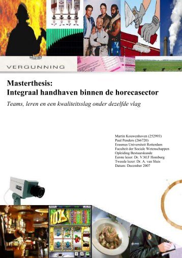 Masterthesis: Integraal handhaven binnen de horecasector