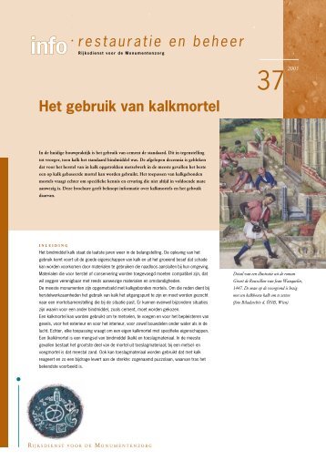 restauratie en beheer Het gebruik van kalkmortel - Monumenten.nl