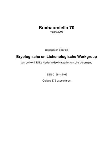 Buxbaumiella 61 - Verspreidingsatlas