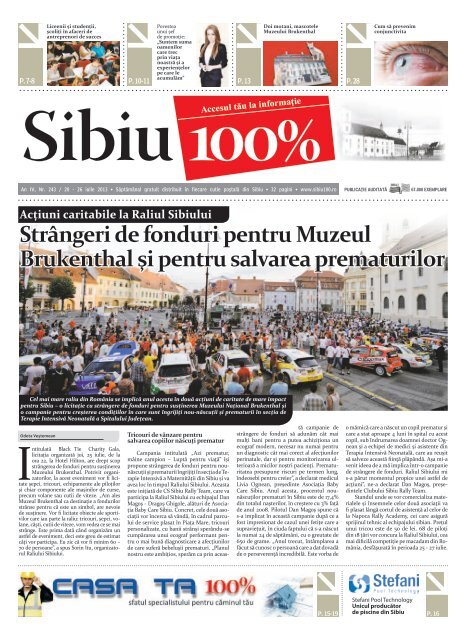 so Disorder Refreshing Strângeri de fonduri pentru Muzeul Brukenthal şi ... - Ziarul Sibiu 100%
