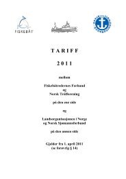 T A R I F F 2 0 1 1 - Fiskebåtredernes Forbund