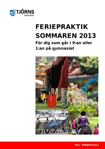 Feriepraktik 2013 katalog_.pdf - Tjörns kommun