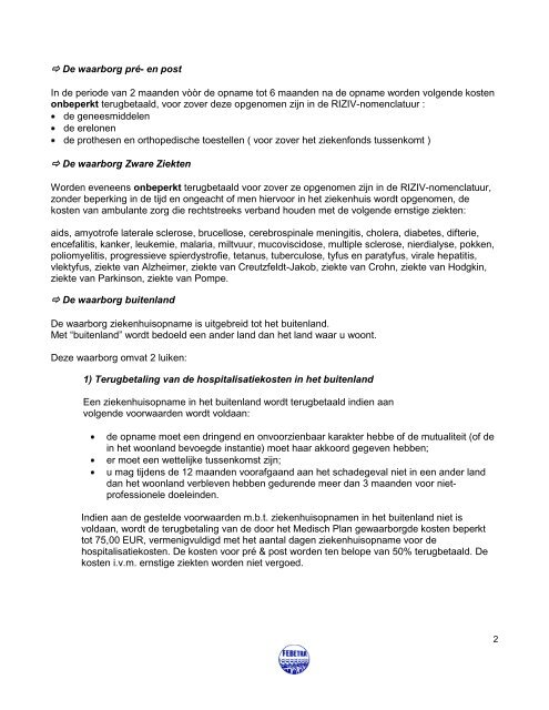 Hospitalisatieverzekering - Febetra
