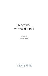 Mamma minns du mig - Isaberg Förlag