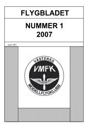 FLYGBLADET NUMMER 1 2007 - Västerås Modellflygklubb