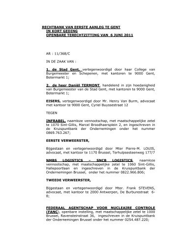 Uitspraak kort geding Gent.pdf - GroenLinks Goes