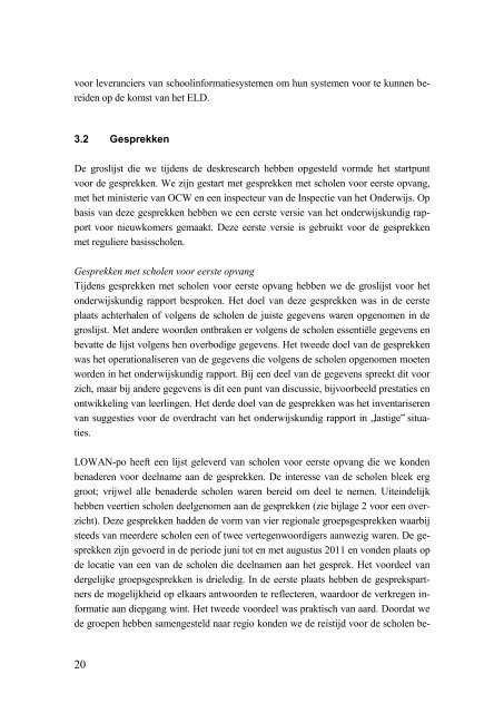 Onderwijskundig rapport nieuwkomers - Kortlopend ...