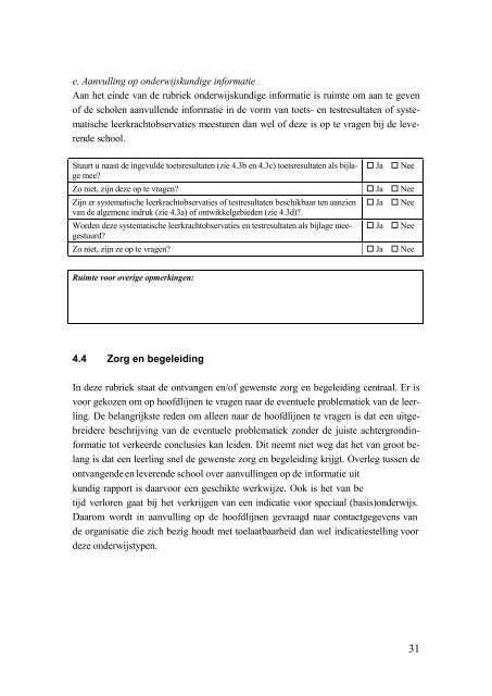 Onderwijskundig rapport nieuwkomers - Kortlopend ...