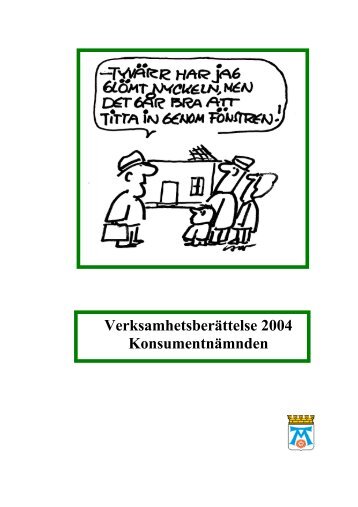 Verksamhetsberättelse 2004 Konsumentnämnden - Västerås stad