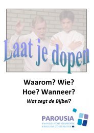 Laat je dopen - Parousia Zoetermeer