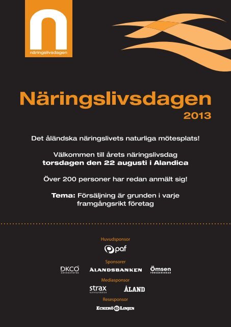 Infoblad 2013 - Ålands Näringsliv