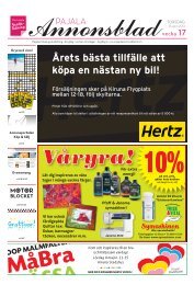 Kiruna Annonsblad vecka 17, torsdag 25 april 2013 sidan 1