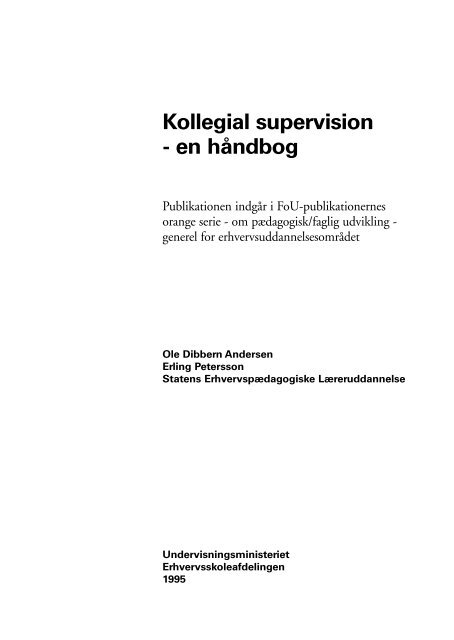 kollegial supervision i systemisk perspektiv kollegial supervision i systemisk perspektiv