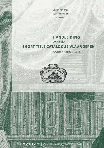 Handleiding voor de Short Title Catalogus Vlaanderen - Vlaamse ...