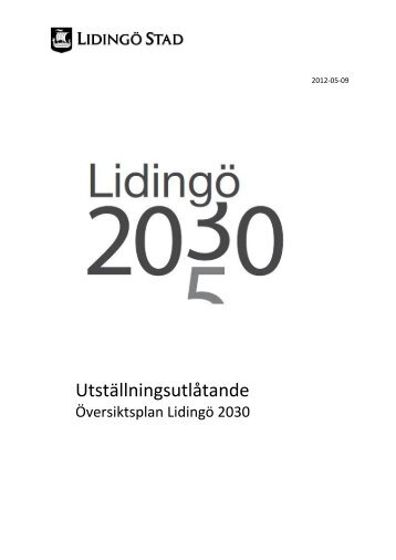 Utställningsutlåtande - Lidingö stad