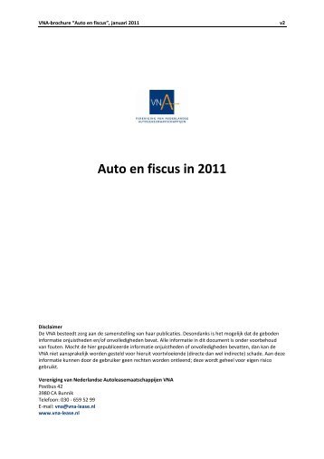 Auto en fiscus in 2011 - ALD Automotive