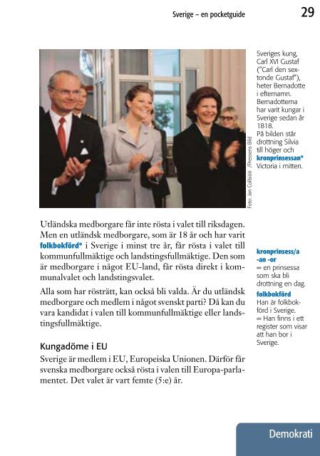 Sverige - en pocketguide - lätt svenska - Till Immigrant-institutets ...