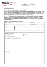 Ansökan om ledighet skolpliktig elev (pdf 293 Kb ... - Hallstahammar