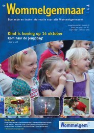 Kind is koning op 14 oktober - Gemeente Wommelgem