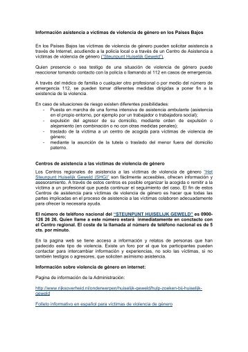 Asistencia en los Países Bajos víctimas de violencia de género