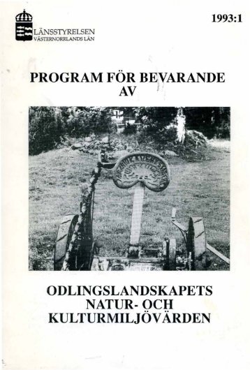 program for bejvarande av odlingslandskapets natur-och ...