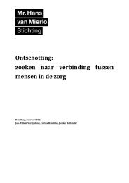 Ontschotting: zoeken naar verbinding tussen mensen in de ... - D66.nl