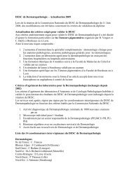 DESC de Dermatopathologie – Actualisation 2009 Lors de la ...