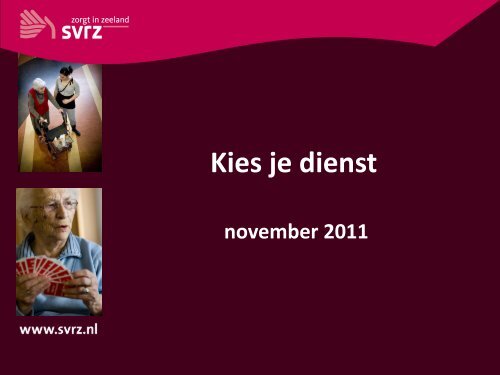 Kies je dienst - SVRZ