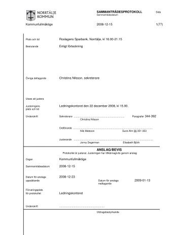 15 - norrtälje kommun protokoll