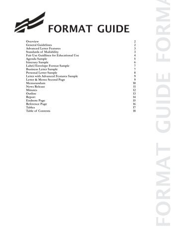 FBLA Format Guide - Future Business Leaders of America