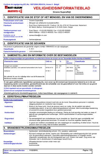 veiligheidsinformatieblad - Sparex