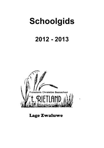 Schoolgids 2012-2013 - Rietland
