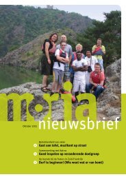 Nieuwsbrief oktober 2011 - Stichting Moria