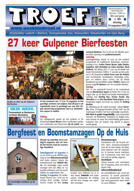 27 keer Gulpener Bierfeesten - Weekblad Troef