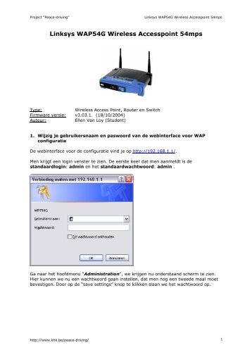 Linksys WAP54G Wireless Accesspoint 54mps - Docweb