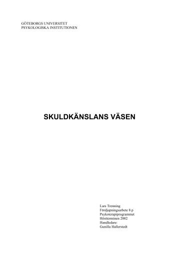 Skuldkänslans väsen del 1 - Göteborgs Kliniska Seminarium