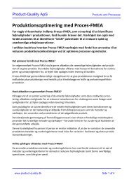 Produktionsoptimering med Proces-FMEA - Product-quality.dk