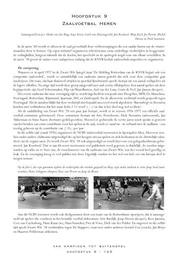 Hoofdstuk 9 Zaalvoetbal Heren - Zwart-Wit'28