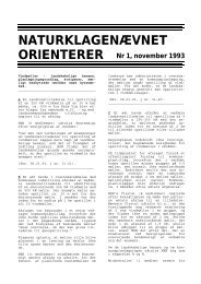 NATURKLAGENÆVNET ORIENTERER Nr 1, november 1993