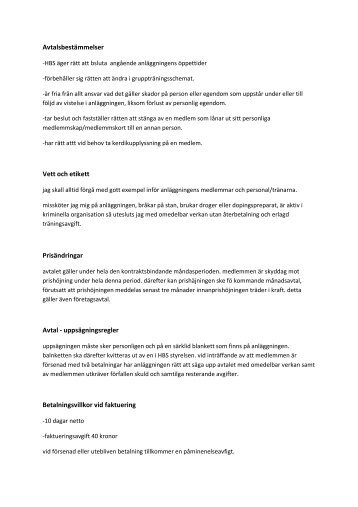 Avtalsbestämmelser Vett och etikett Prisändringar Avtal ...