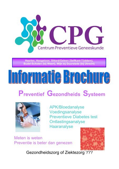 Preventief Gezondheids Systeem - CPG Franchises