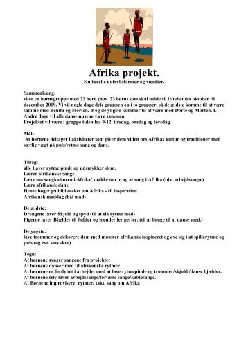 Afrika projekt. - Viborg Bibliotekerne