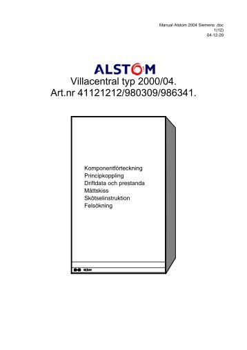 Manual Alstom 2004 - Sollentuna Energi