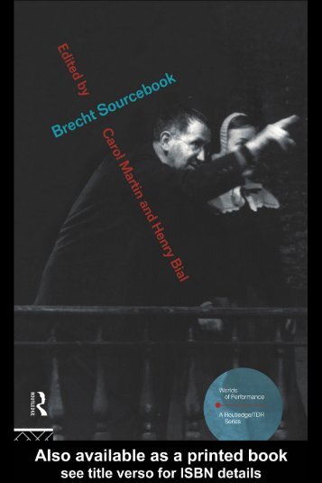 Brecht Sourcebook