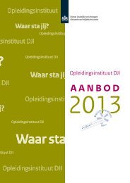 Aanbod Opleidingsinstituut DJI 2013 - Dienst Justitiële Inrichtingen ...