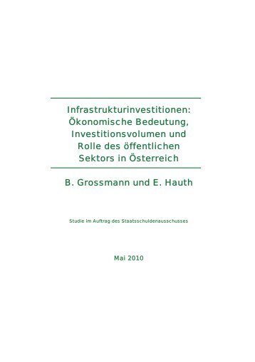 Infrastrukturinvestitionen - Staatsschuldenausschuss