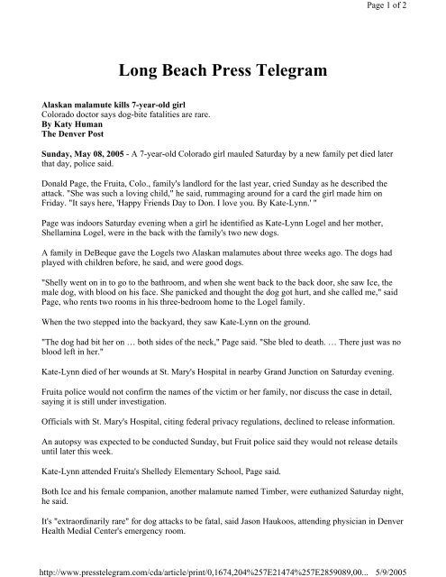 Long Beach Press Telegram - Understand-A-Bull