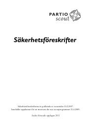 Säkerhetsföreskrifter - Finlands Scouter ry